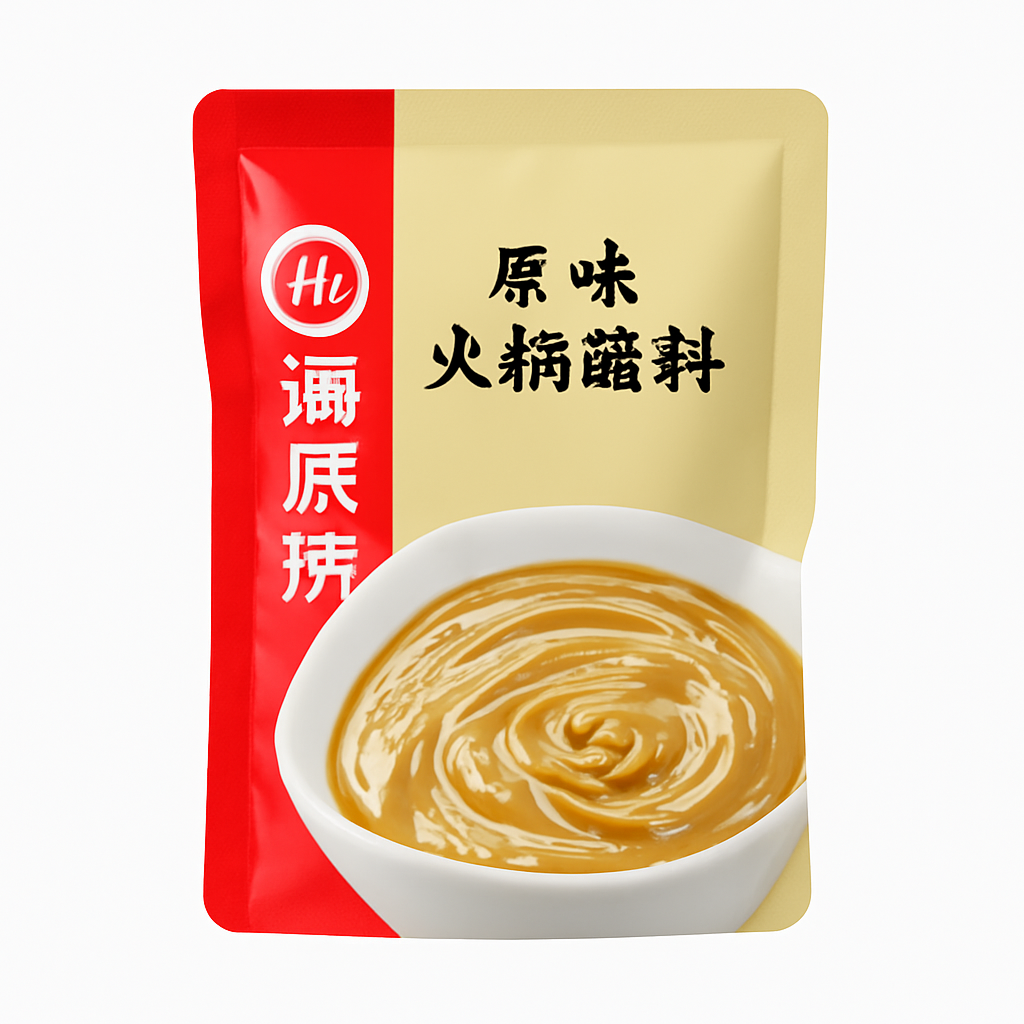 Mei Wei: Molho para Hot Pot Sabor Original(原味火锅蘸料)- Haidilao 120g - Embalagem em Fundo Branco
