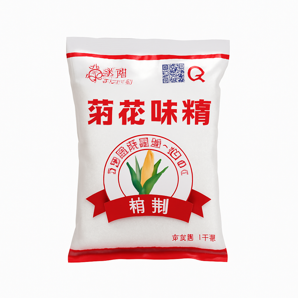 Mei Wei: Glutamato Monossódico(菱花味精)- Linghua 25kg - Embalagem em Fundo Branco