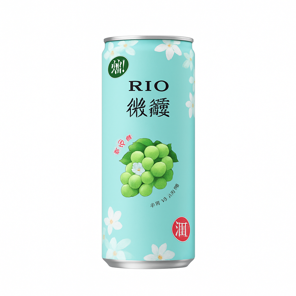 Mei Wei: Coquetel de Uva Verde e Jasmim(青提茉莉)- Rio 330ml - Embalagem em Fundo Branco