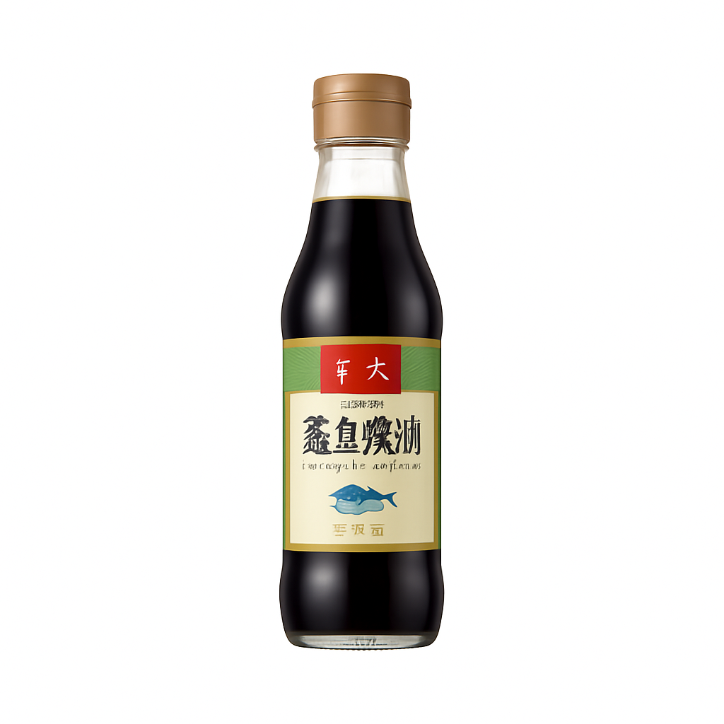 Mei Wei: Molho de Soja para Peixe no Vapor(海天特级蒸鱼豉油)- Haitian 500ml - Embalagem em Fundo Branco