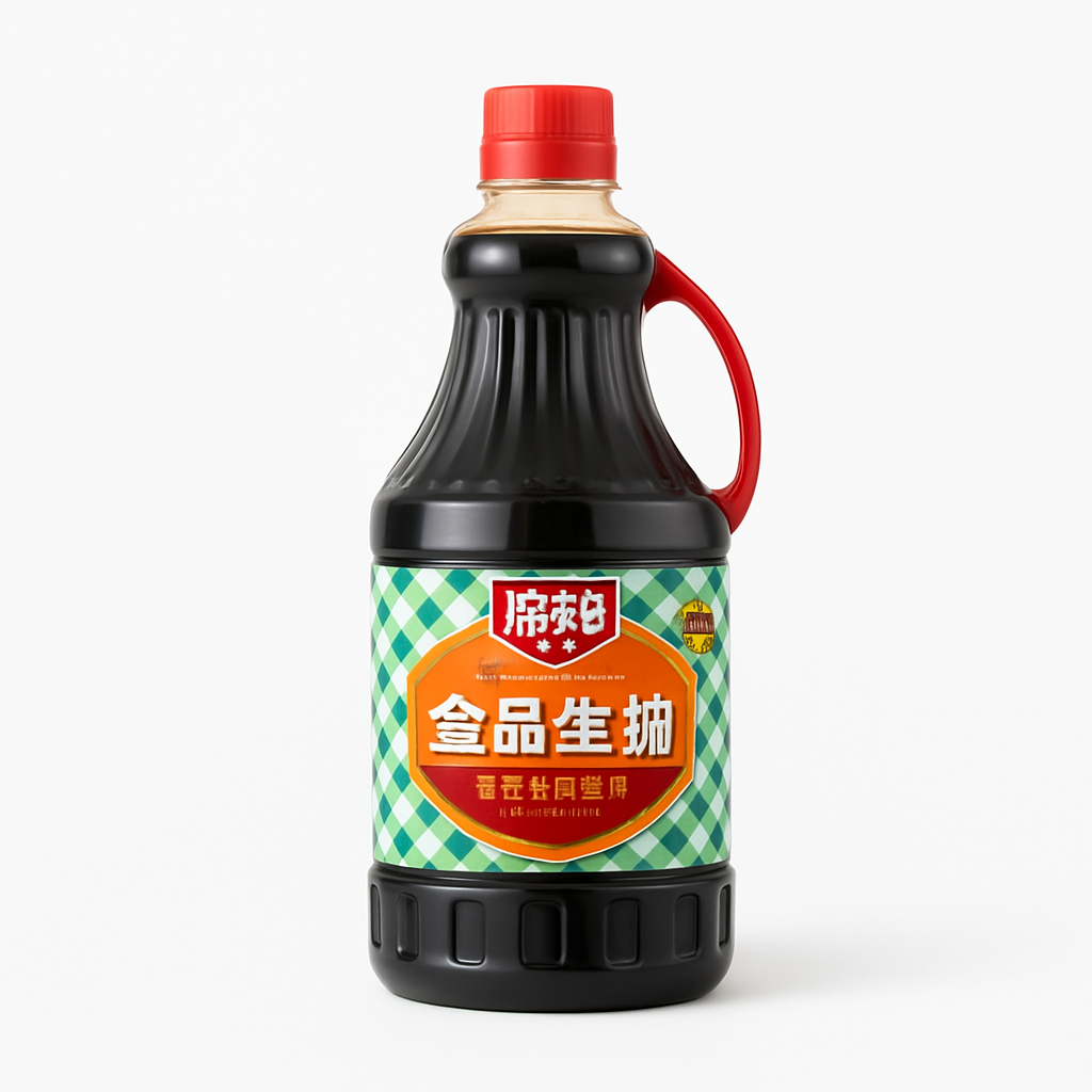 Mei Wei: Molho de Soja Premium(金品生抽)- Chubang 1.25L - Embalagem em Fundo Branco