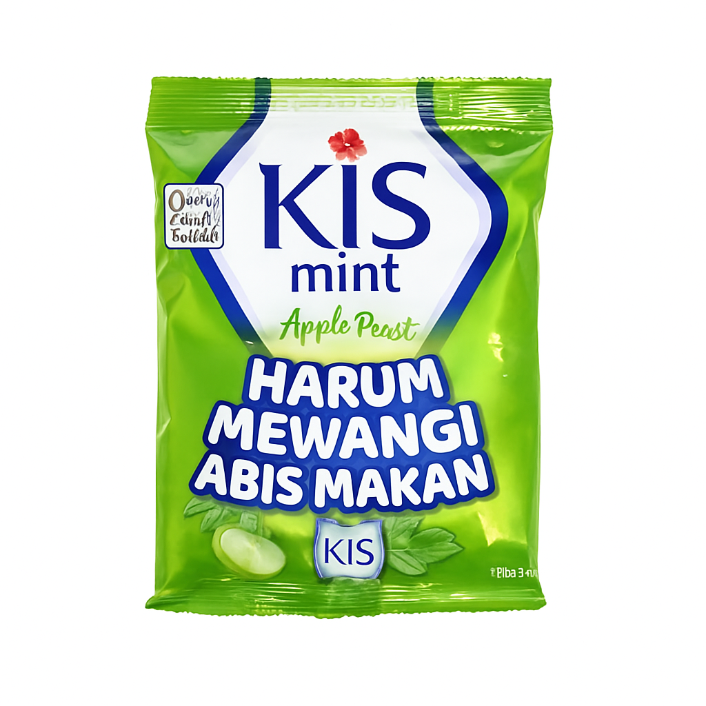 Mei Wei: Bala de Maçã e Pêssego(ハル・メワンギ・アビス・マカン)- KIS 125g - Embalagem em Fundo Branco