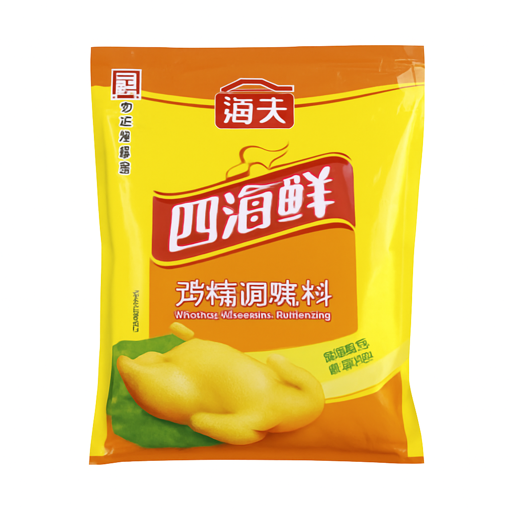 Mei Wei: Tempero Chicken Essence Seasoning(海天四海鲜鸡精)- Haitain 1kg - Embalagem em Fundo Branco