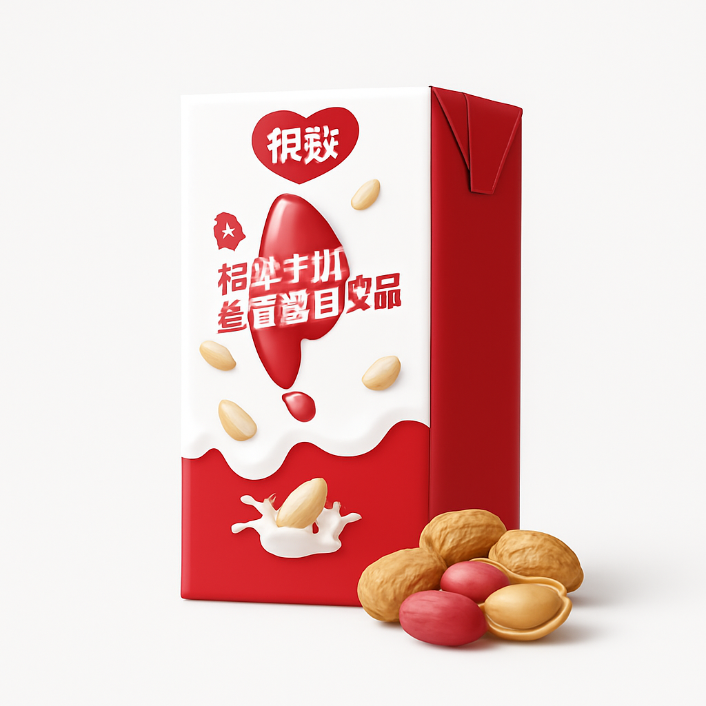 Mei Wei: Leite de Amendoim(花生奶)- Yinlu 250ml - Embalagem em Fundo Branco