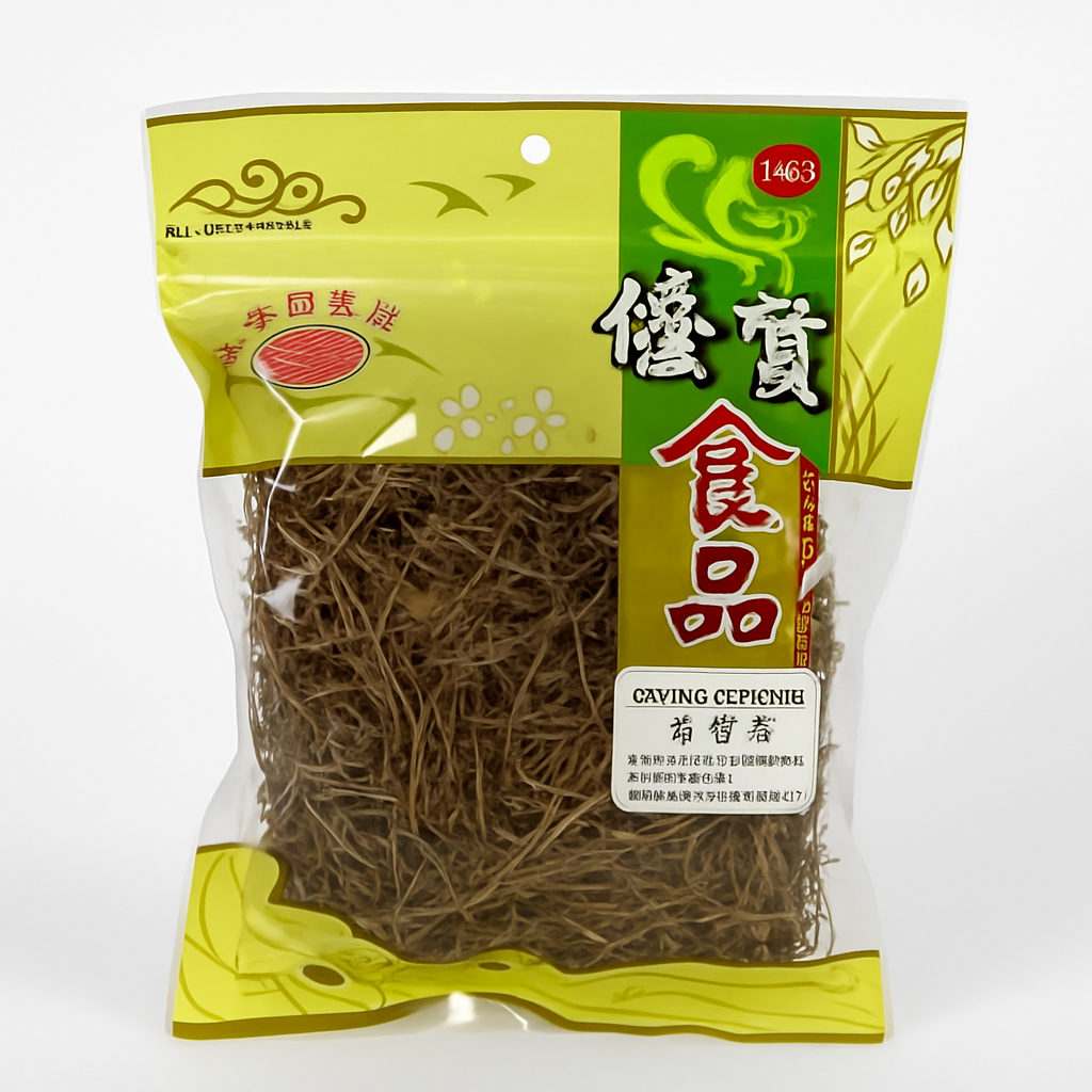 Mei Wei: Erva Canton Love-Pea Veine(鸡骨草)- Dongming Daqiao 114g - Embalagem em Fundo Branco