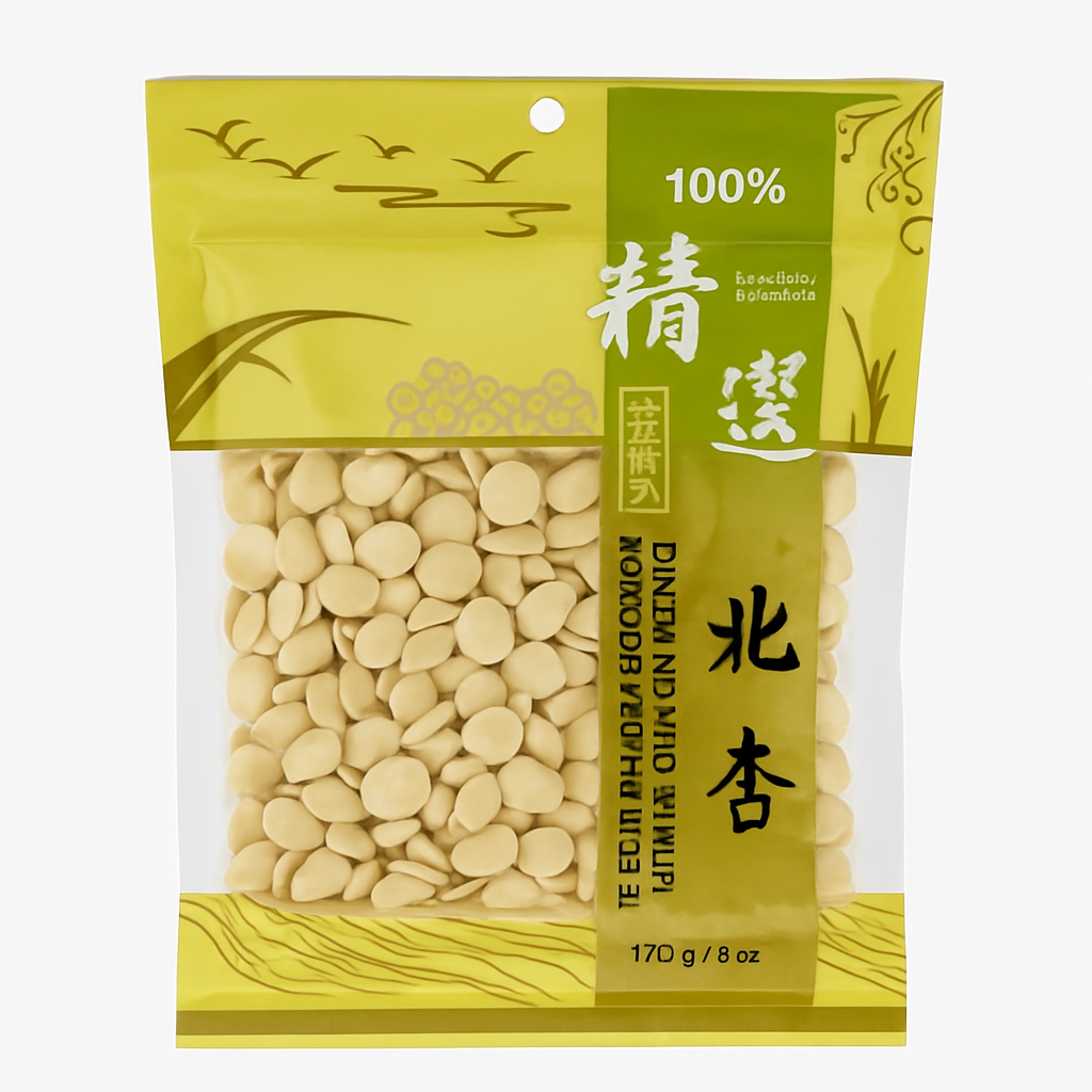 Mei Wei: Amêndoas Doces Secas(北杏)- Dongming 170g - Embalagem em Fundo Branco