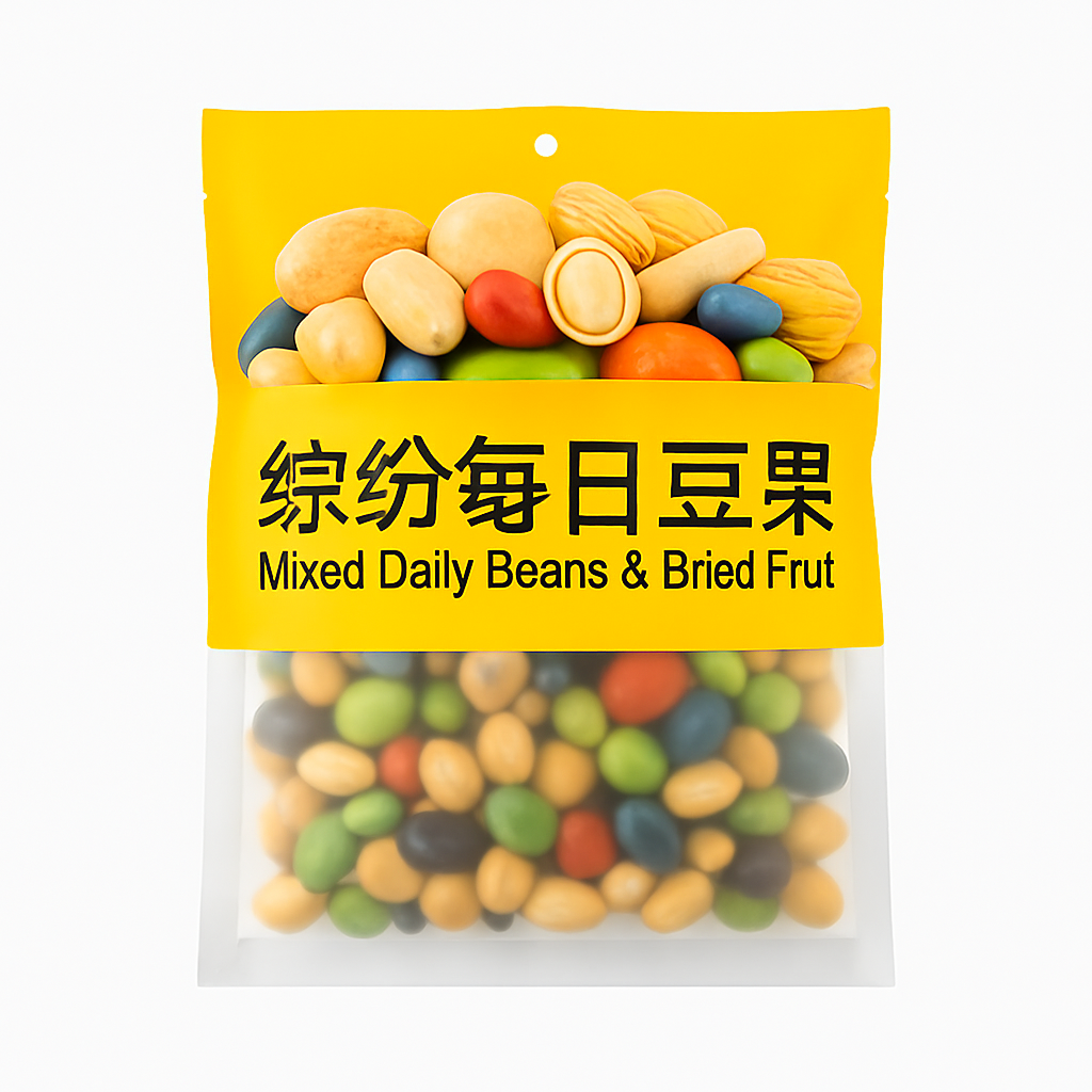 Mei Wei: Mix Diário de Grãos e Frutas Secas(缤纷每日豆果)- Ganyuan 208g - Embalagem em Fundo Branco