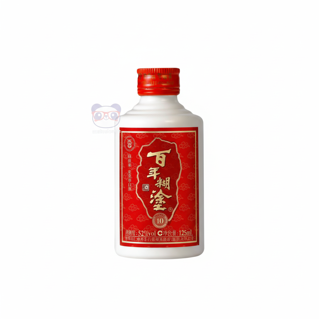 Mei Wei: Licor Moutai 52% - 壶图 Hutu Liquor 125ml - Embalagem em Fundo Branco