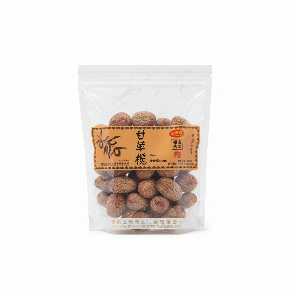 Mei Wei: Ameixa Salgada com Alcaçuz Gancao 400g - Embalagem em Fundo Branco