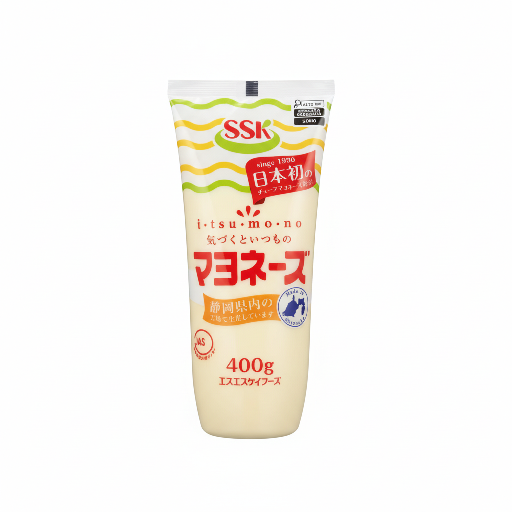 Mei Wei: Maionese Japonesa SSK 400g - Embalagem em Fundo Branco