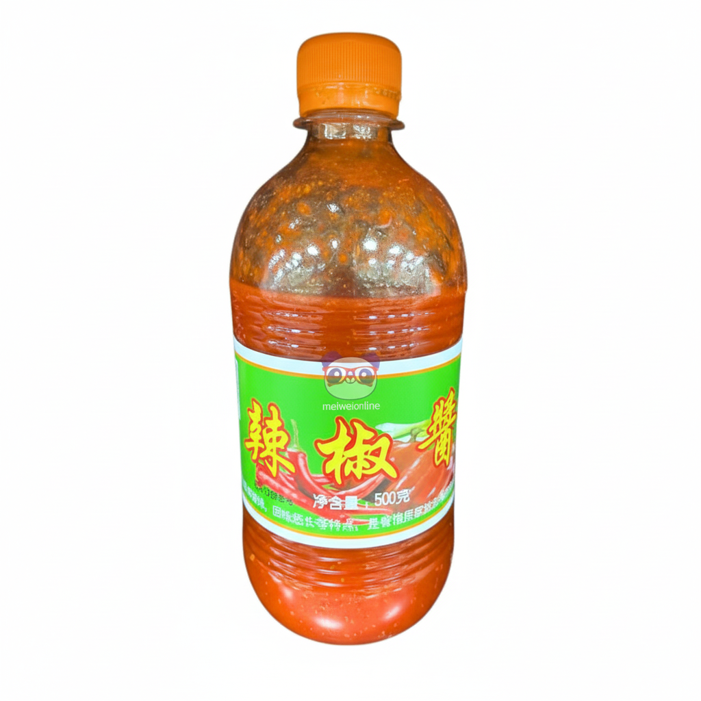Mei Wei: Molho de Pimenta Wang Song 500ml - Embalagem em Fundo Branco