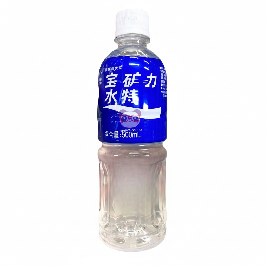 Mei Wei: Bebida Esportiva Pocari Sweat 500ml - ポカリスエット - Embalagem em Fundo Branco