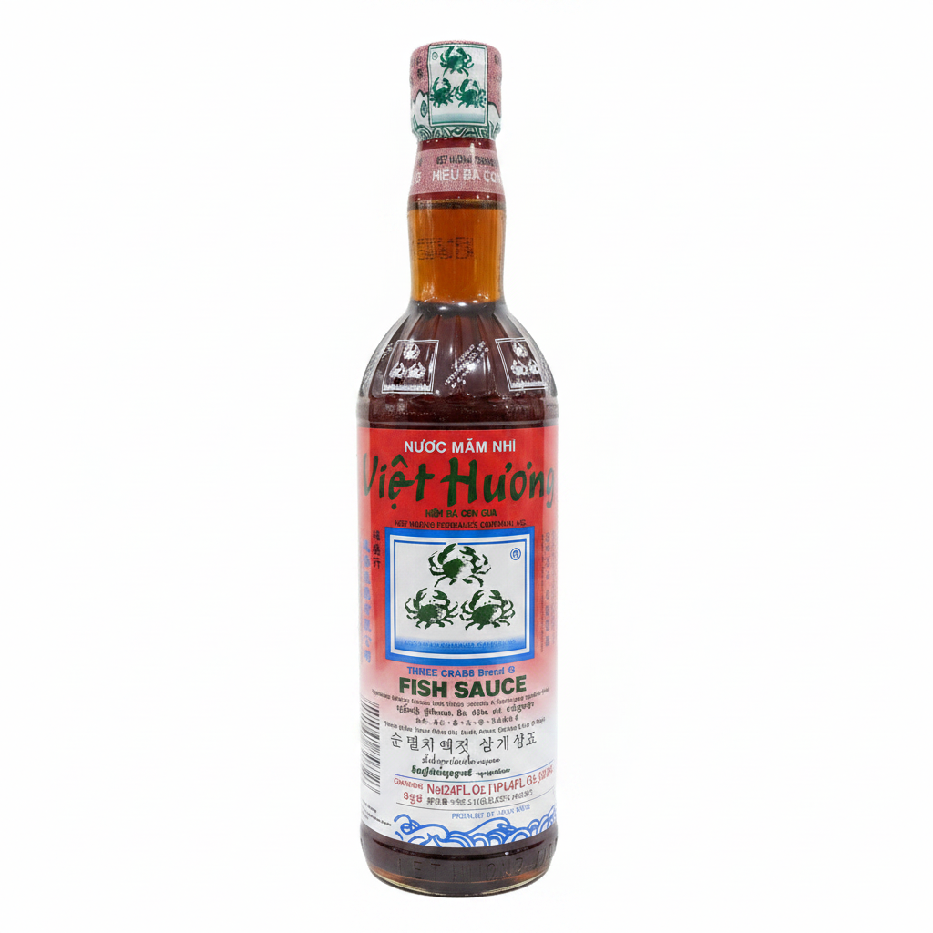 Mei Wei: Molho de Peixe Extra Aromático Três Caranguejos 682ml - Embalagem em Fundo Branco