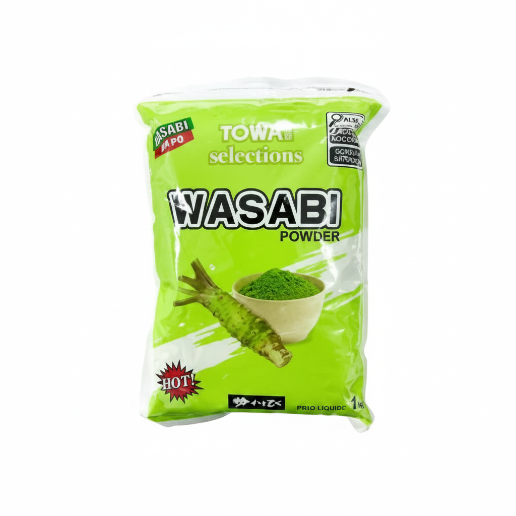 Mei Wei: Wasabi em Pó わさび S&B 1kg - Embalagem em Fundo Branco