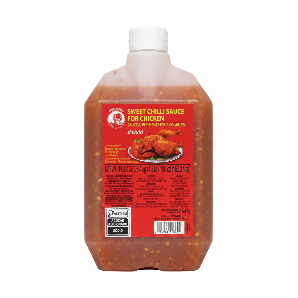 Mei Wei: Molho Agridoce Sweet Chili Sauce 5,4kg - Embalagem em Fundo Branco