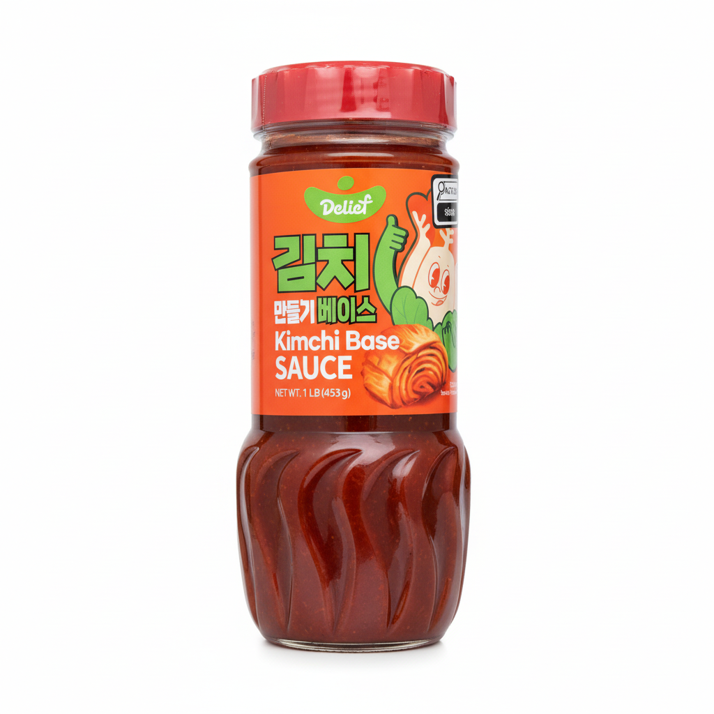 Mei Wei: Molho Base para Kimchi Delief 453g - Embalagem em Fundo Branco