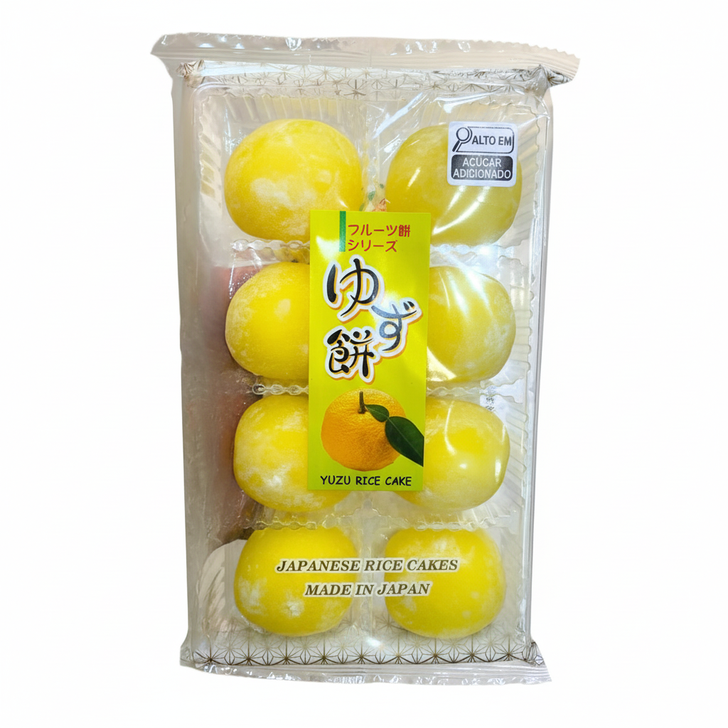 Mei Wei: Mochi Daifuku sabor limão Yuzu Kubota 216g - Embalagem em Fundo Branco