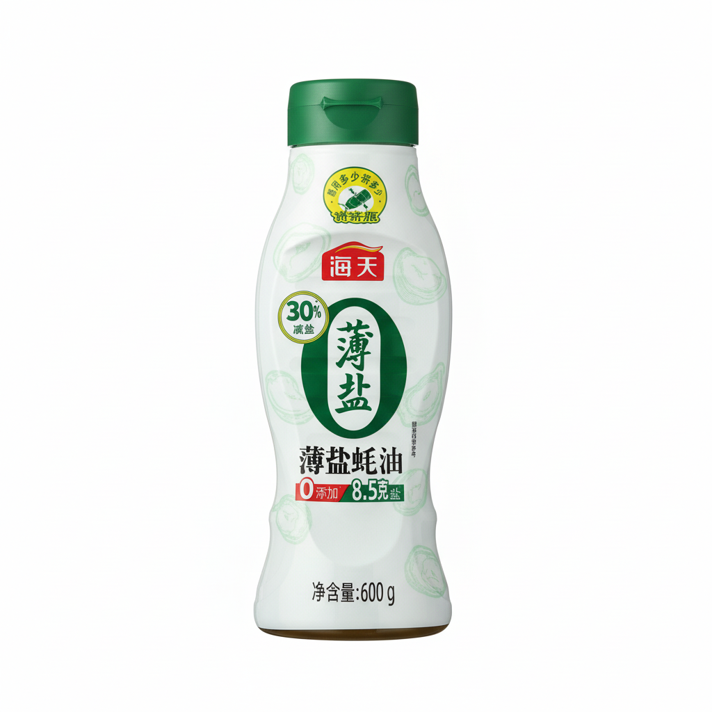 Mei Wei: Molho de Ostra Baixo Sódio Haitian 600g - Embalagem em Fundo Branco