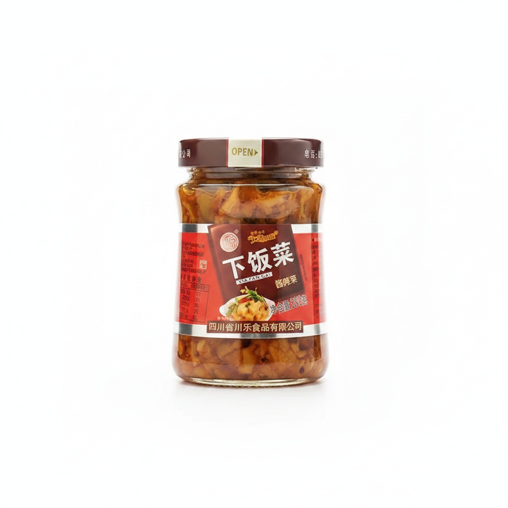 Mei Wei: Picles Sichuan Temperado Chuanle 330g - Embalagem em Fundo Branco
