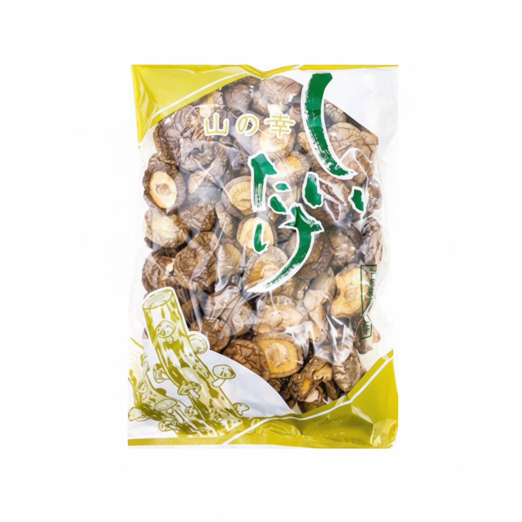 Mei Wei: Cogumelo Shiitake Inteiro Desidratado Fuzhou 200g - Embalagem em Fundo Branco