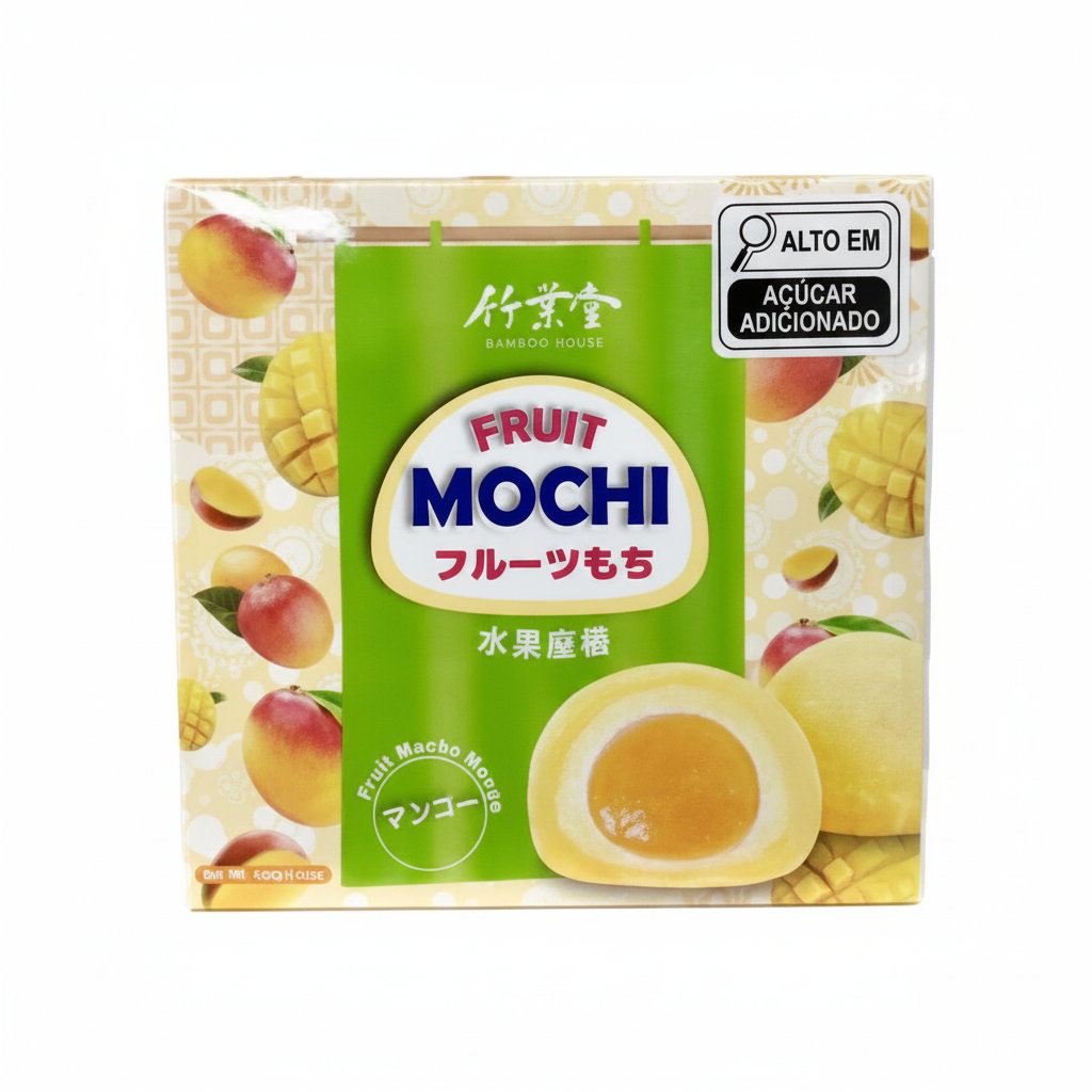 Mei Wei: Mochi de Frutas フルーツもち Bamboo House 140g - Embalagem em Fundo Branco