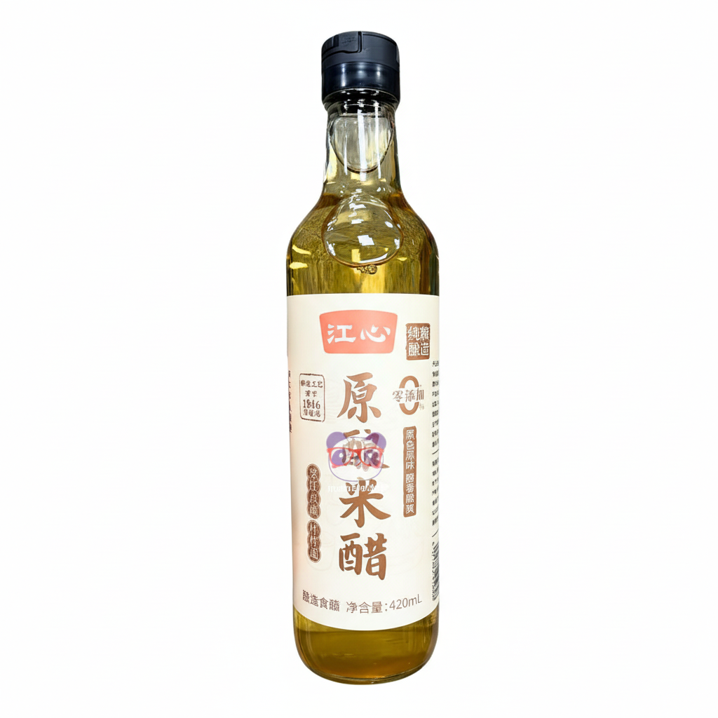 Mei Wei: Vinagre de Arroz Fermentado Jiang Xin 420ml - Embalagem em Fundo Branco