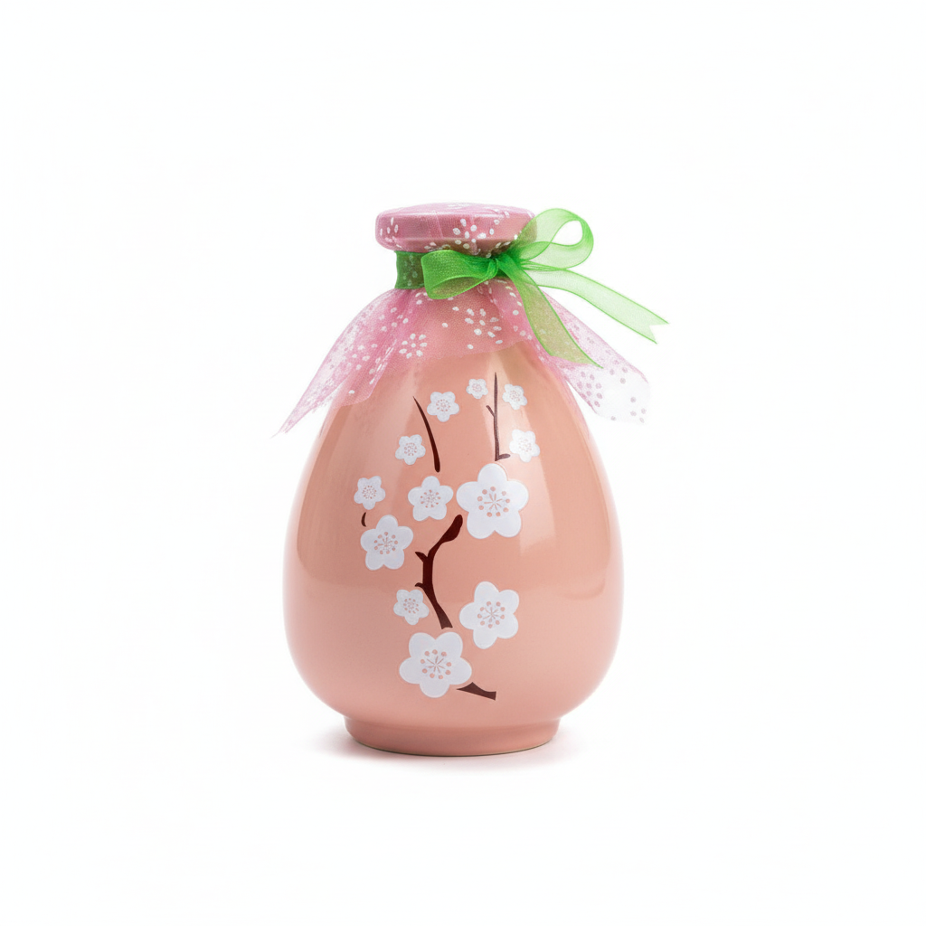 Mei Wei: Licor Flor de Pêssego Yimandi 500ml - Embalagem em Fundo Branco