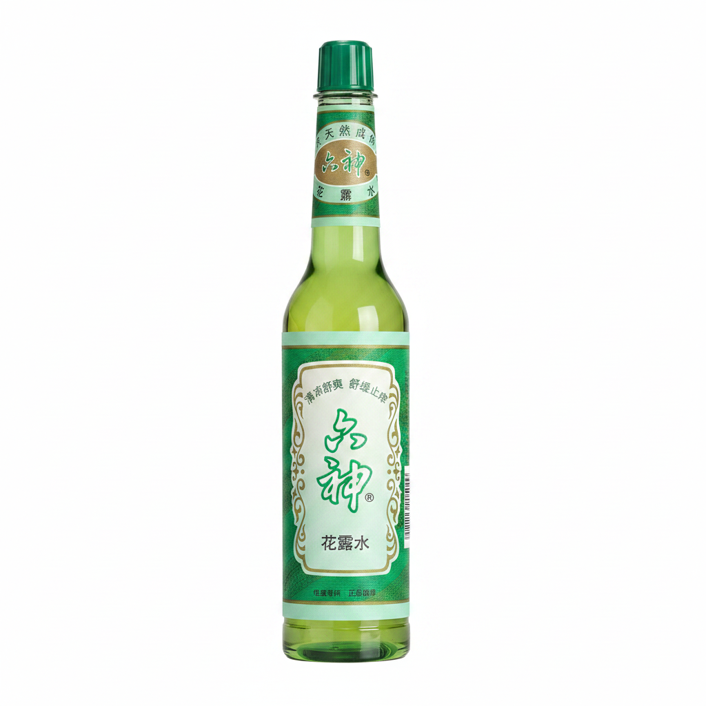 Mei Wei: Água de Colônia Floral Liu Shen 195ml - 六神花露水 - Embalagem em Fundo Branco