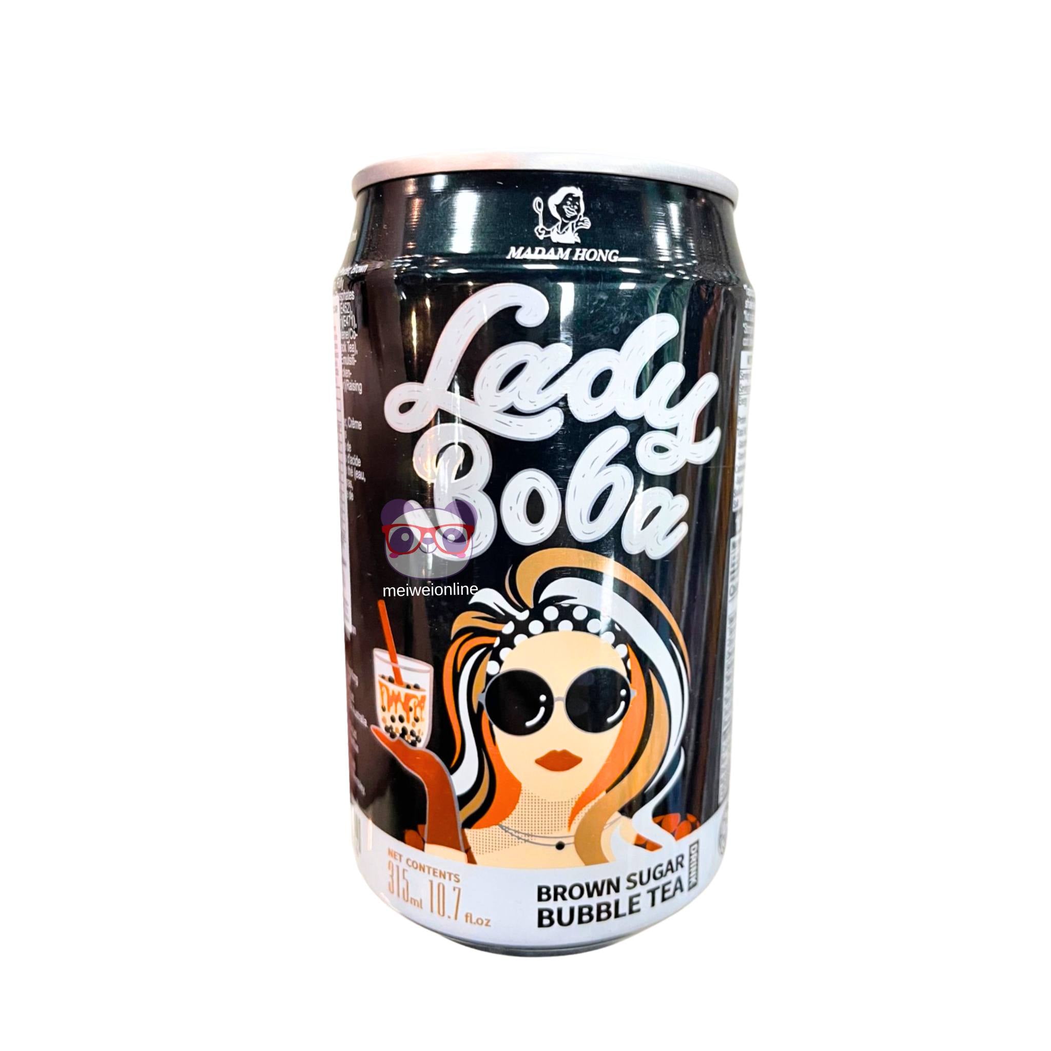 Chá preto com leite de soja, sagu e açúcar - Lady Boba 315ml