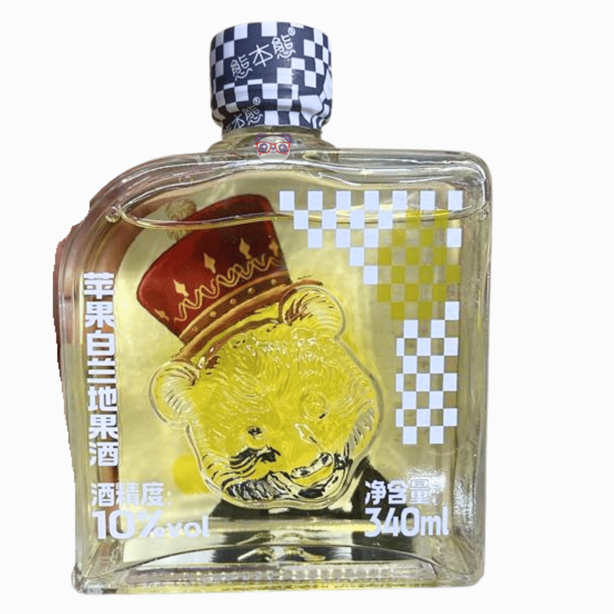 Licor Chinês de Maçã 340ml - 熊本熊苹果白兰地果酒
