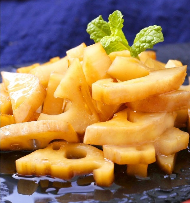 Raiz de lótus crocante em conserva sabor pato preto - Changsha 180g