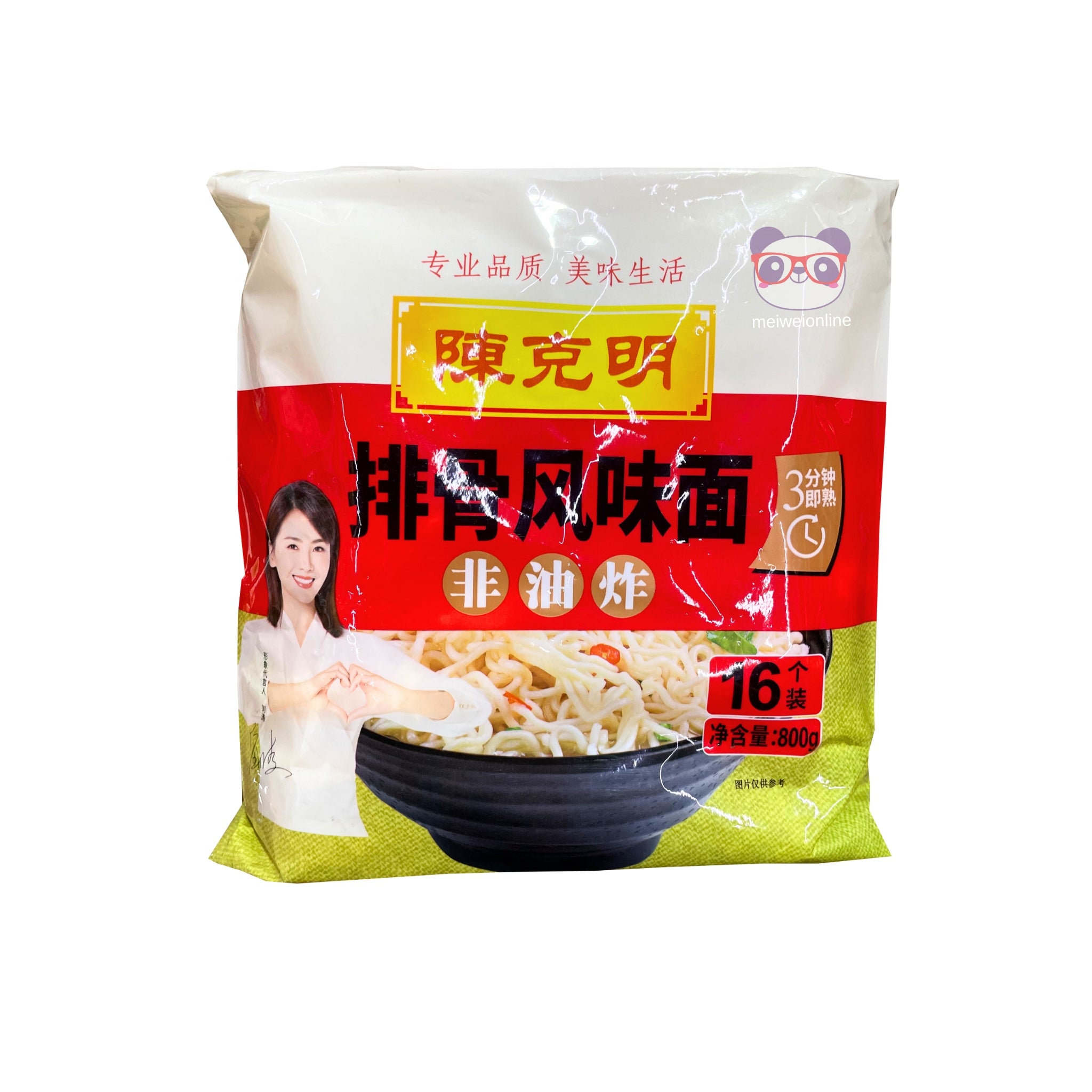 Macarrão de trigo sabor costela suína - Chen Keming 800g