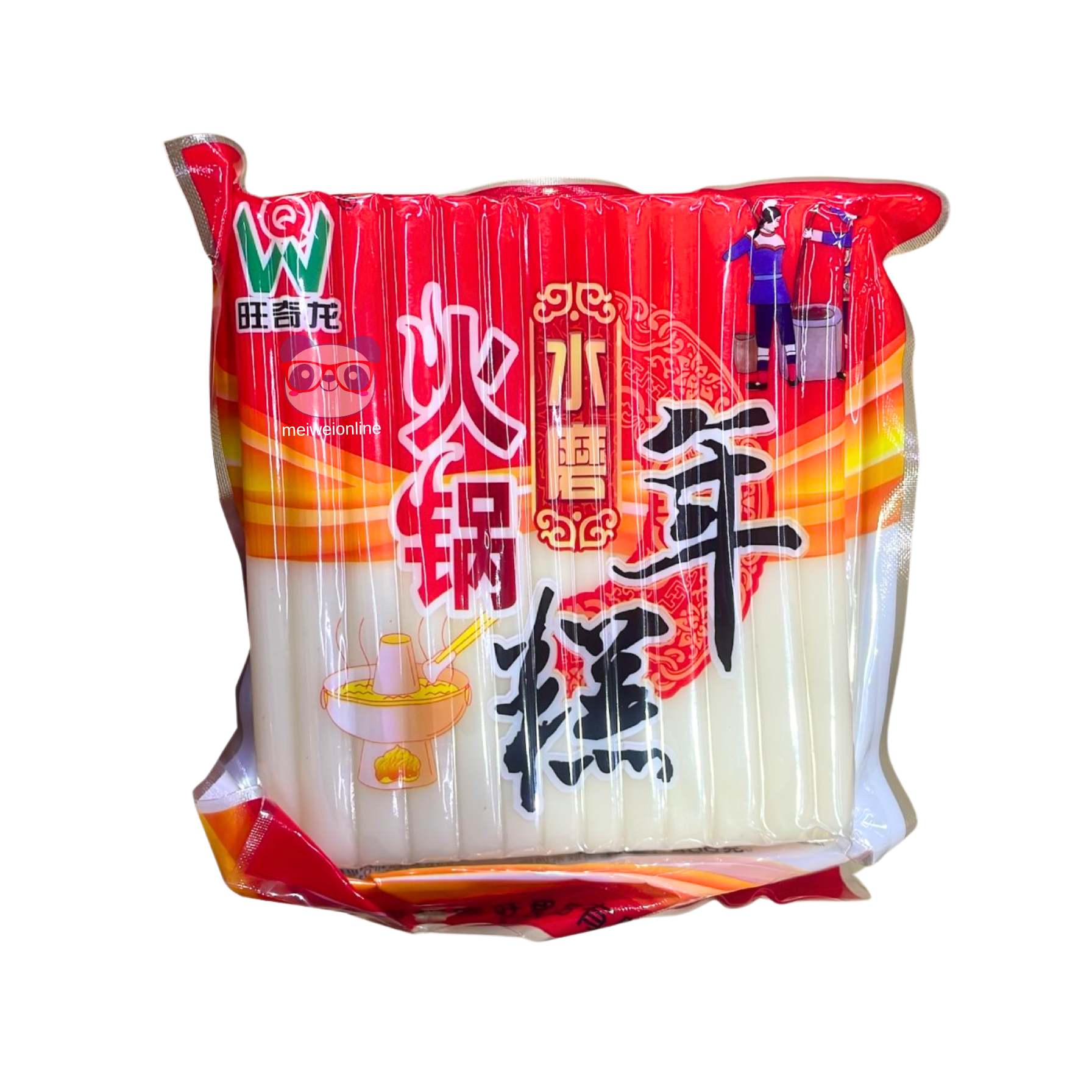 Macarrão de arroz (Tteok) para Hot Pot Topokki - Fujian Kangwang 400g