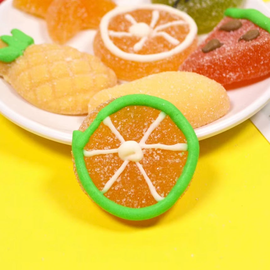 Bala de goma sabor e formato de frutas - Guoliqi 110g