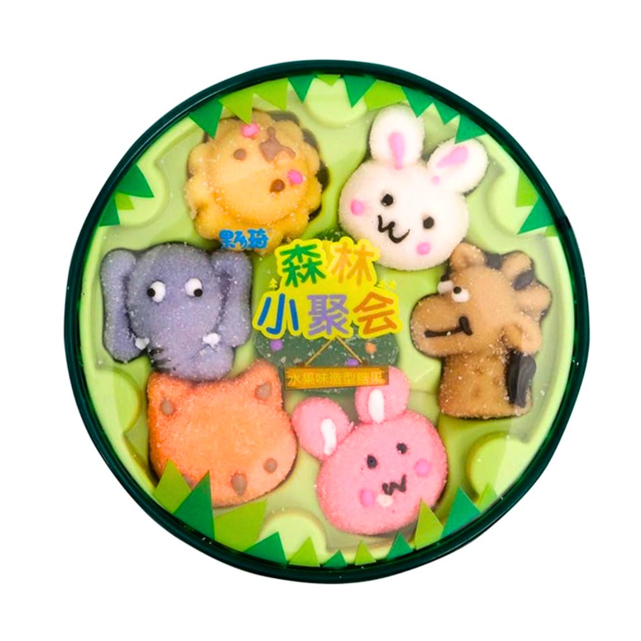Marshmallow de frutas formato de animais zoológico - Guoliqi 110g
