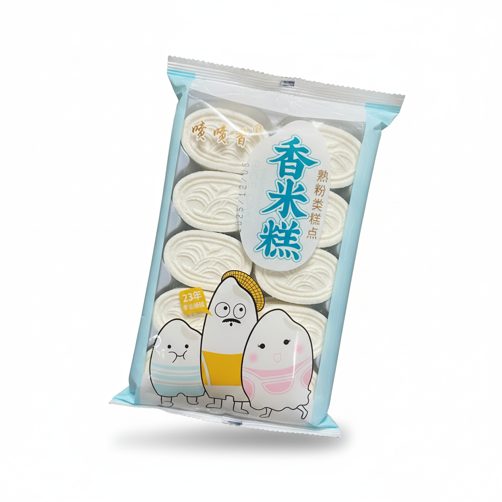 Mei Wei: Bolinho de Arroz Xiang Mi Gao 150g - Embalagem em Fundo Branco