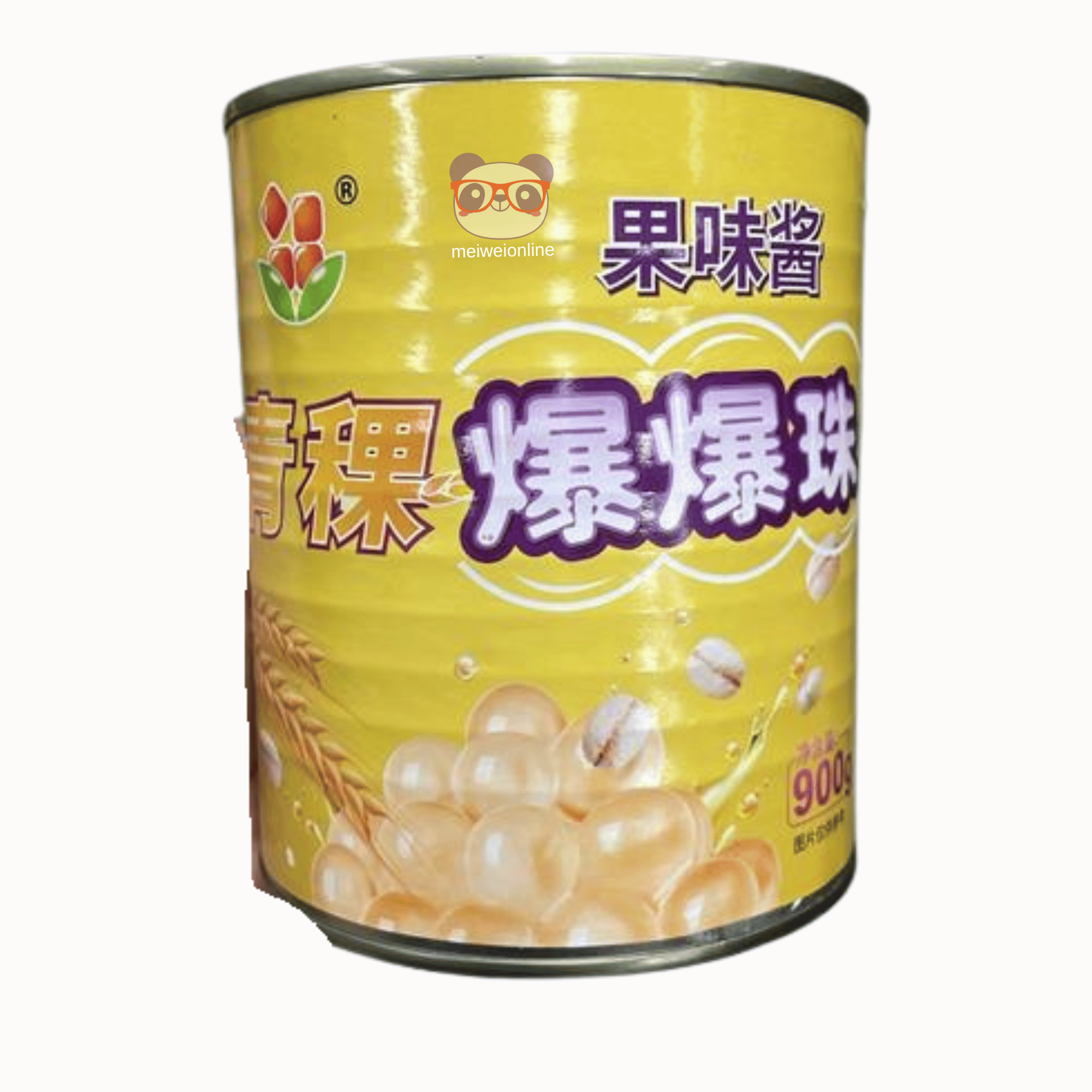 Bubble de cevada (青稞爆爆珠) lata 900g – bolinhas para bubble tea, sobremesas e bebidas orientais