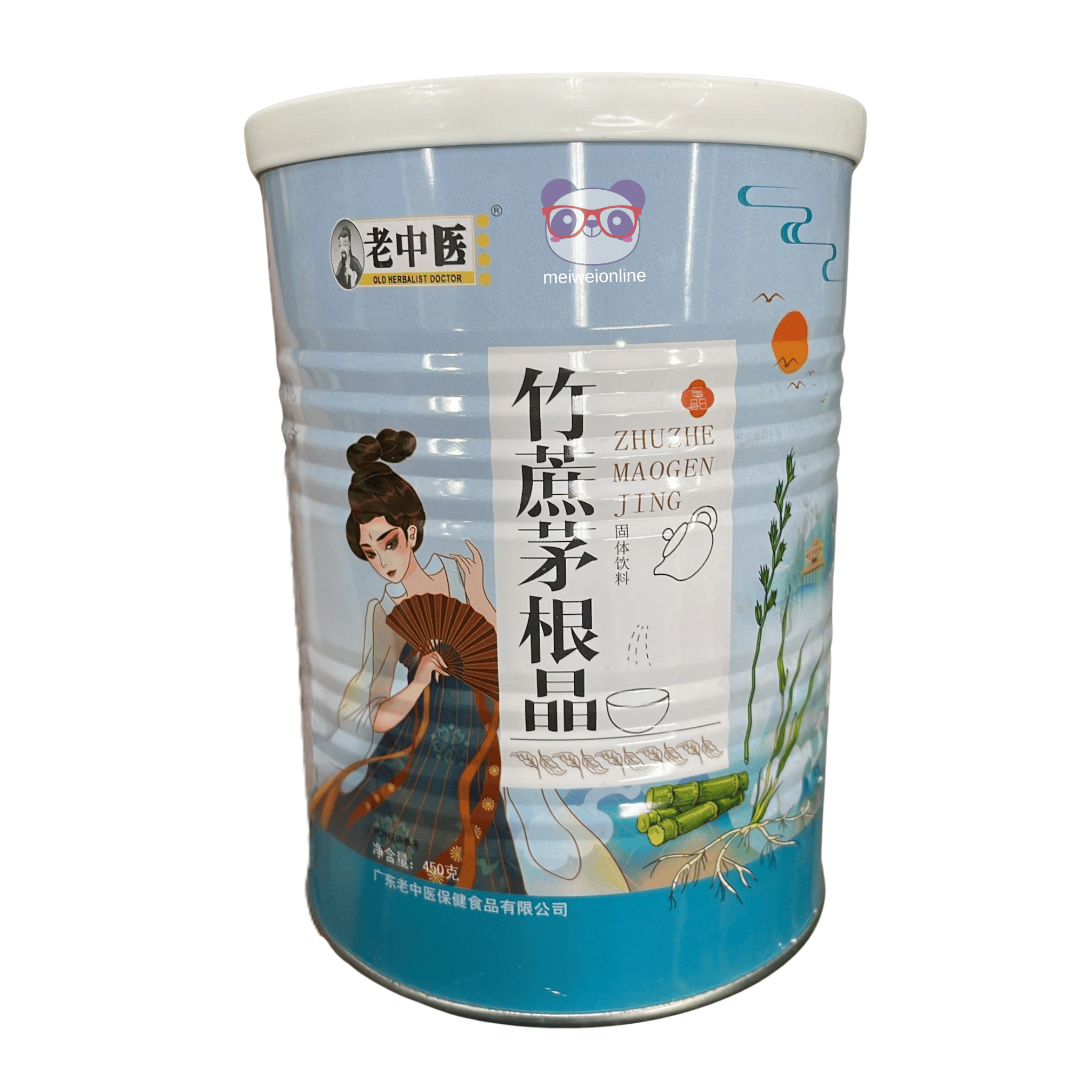 Essência de cana-de-açúcar e raiz de capim-branco Old Herbalist Doctor (竹蔗茅根晶) 450g – bebida tradicional chinesa pronta para preparo Mei Wei