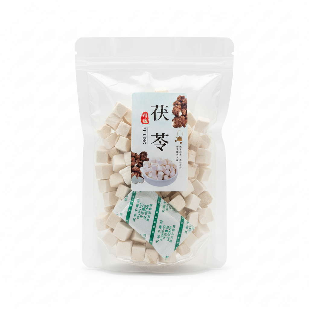 Mei Wei Fuling Poria Cocos Desidratado 200g - Embalagem em Fundo Branco