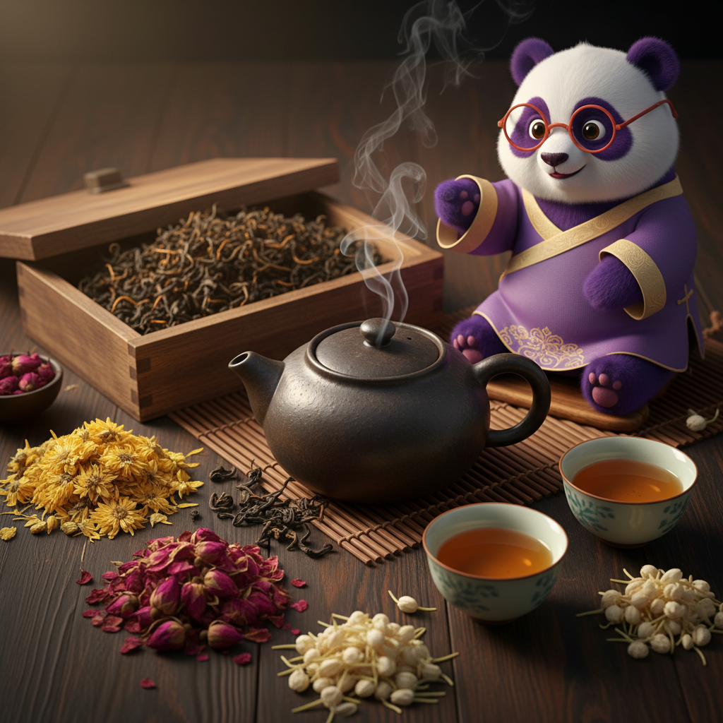 Mei Wei: Kit Chá & Flores com mesa de chá cerimonial