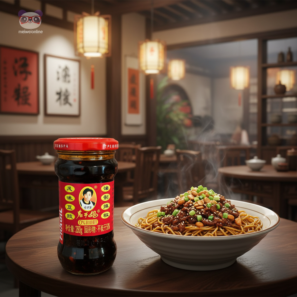 Molho de pimenta tradicional (老干妈风味豆豉) - Lao Gan Ma 280g