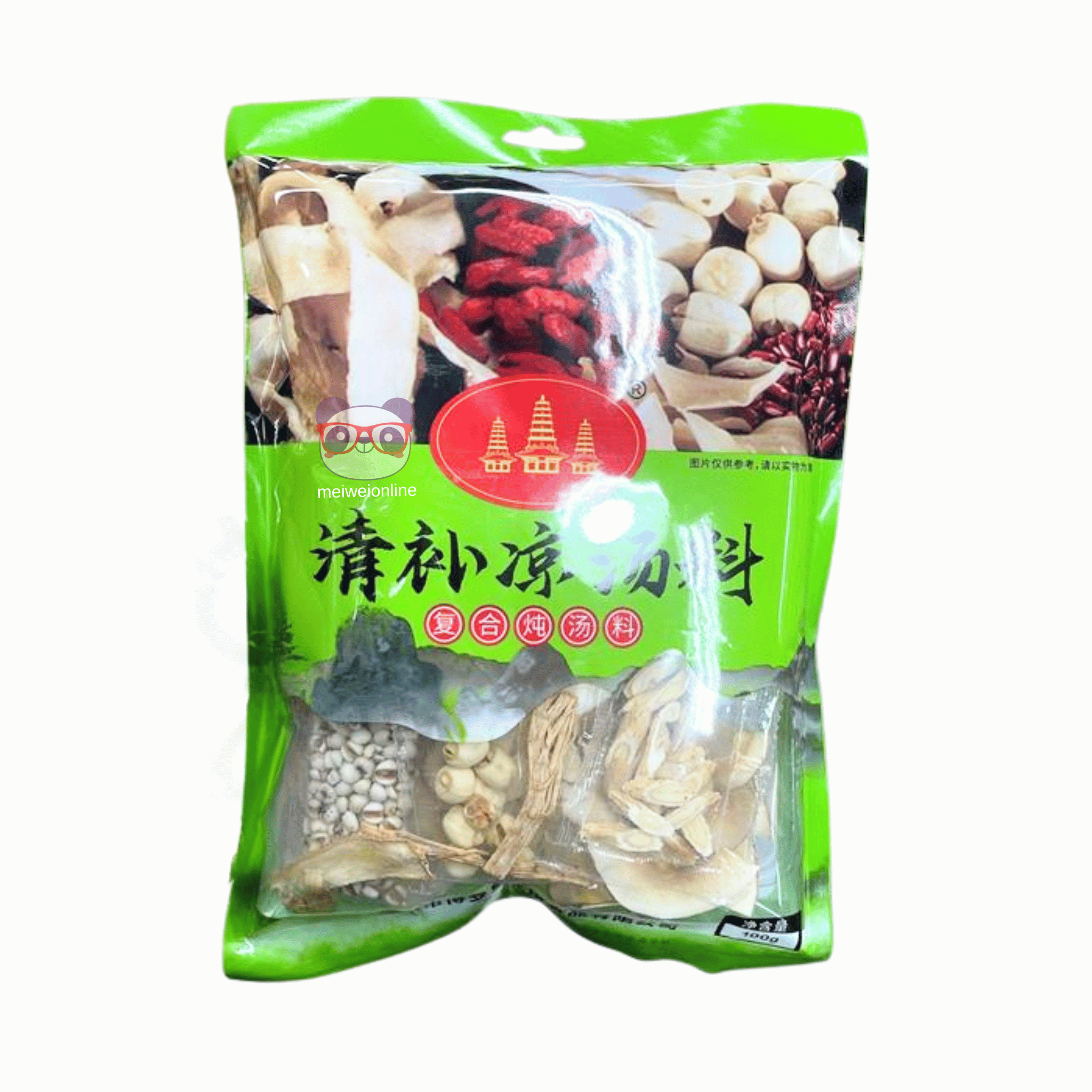 Misto de ervas e ingredientes chineses para sopa 汤料 em pacote, combinação para caldo oriental