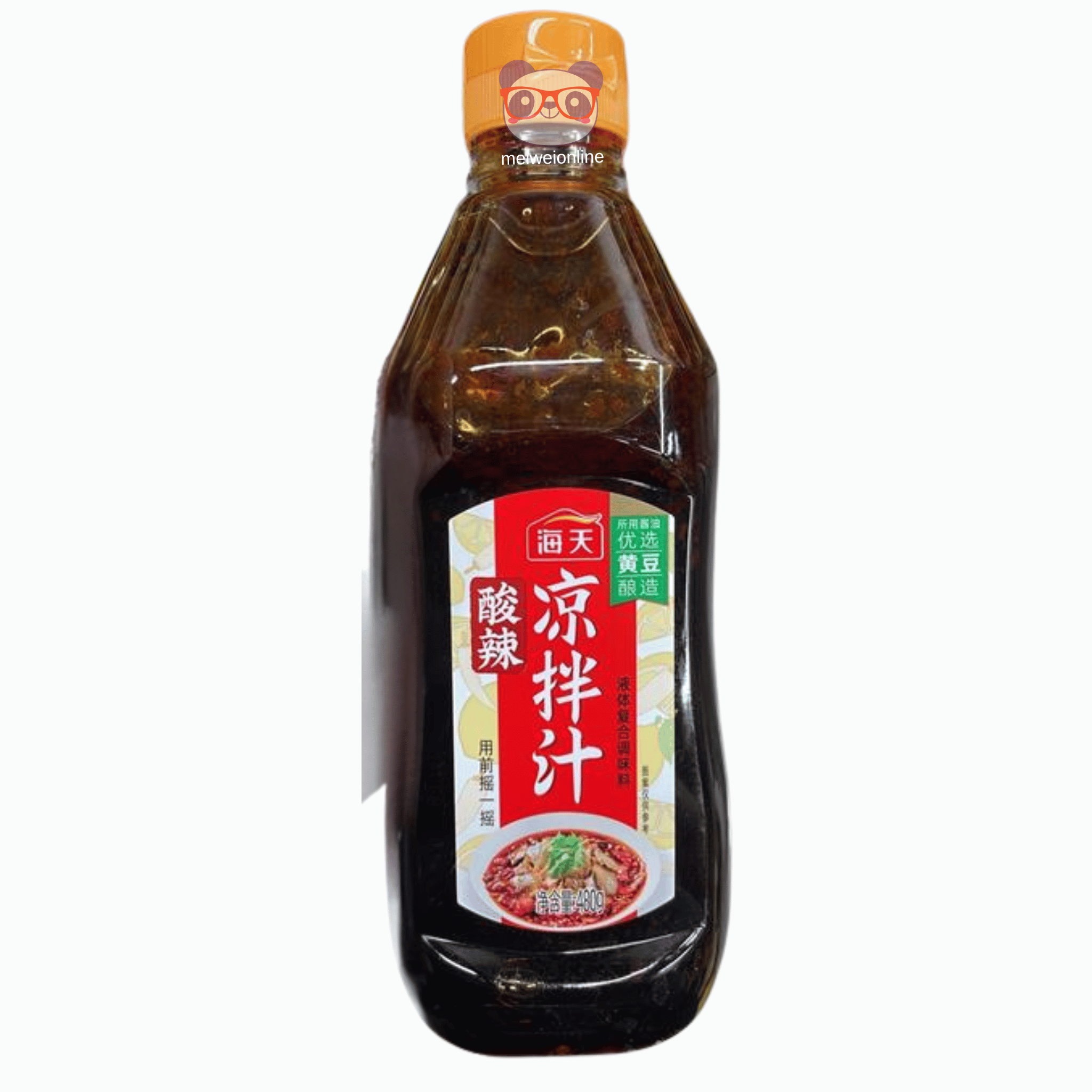 Molho chinês picante para salada fria e vegetais 440g embalagem original Mei Wei