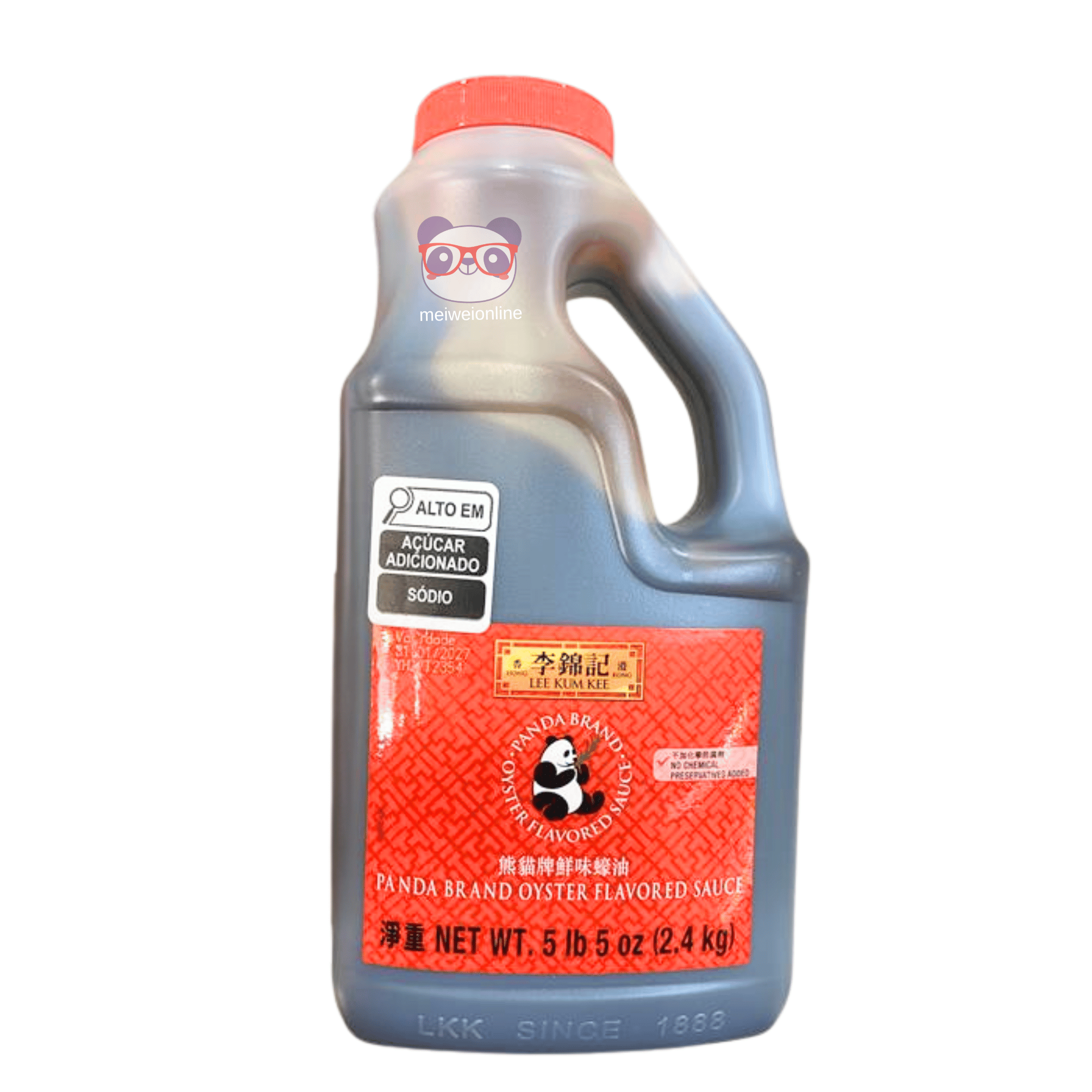 Mei Wei molho de ostra Lee Kum Kee Panda Brand 2,4kg 李锦记 熊猫牌蚝油 galão profissional para culinária chinesa