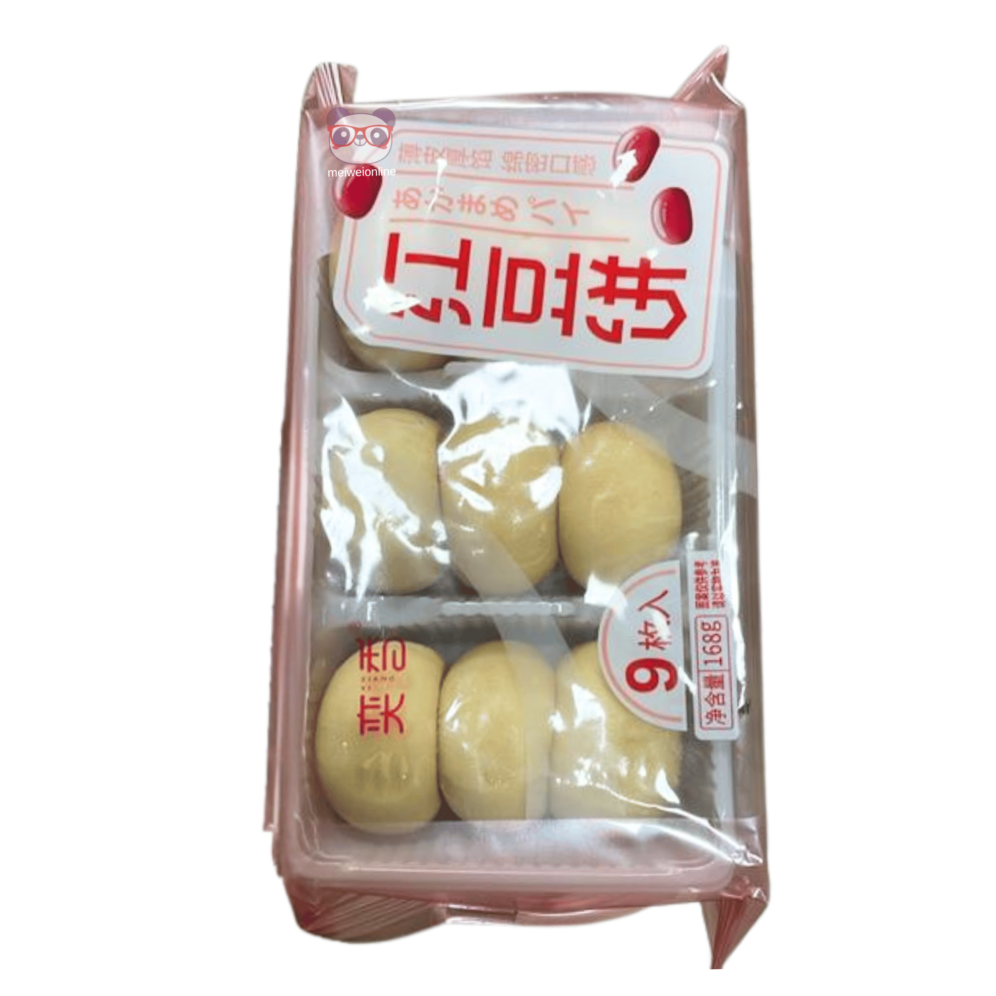 Mei Wei Pãezinhos chineses tipo mantou recheados de feijão vermelho embalagem 168g Hongdou