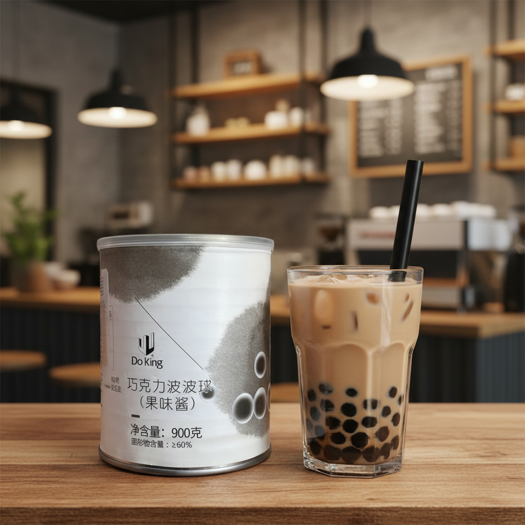 Pérolas de Sabor Chocolate para Bubble Tea Do King 900g - (巧克力波波球)