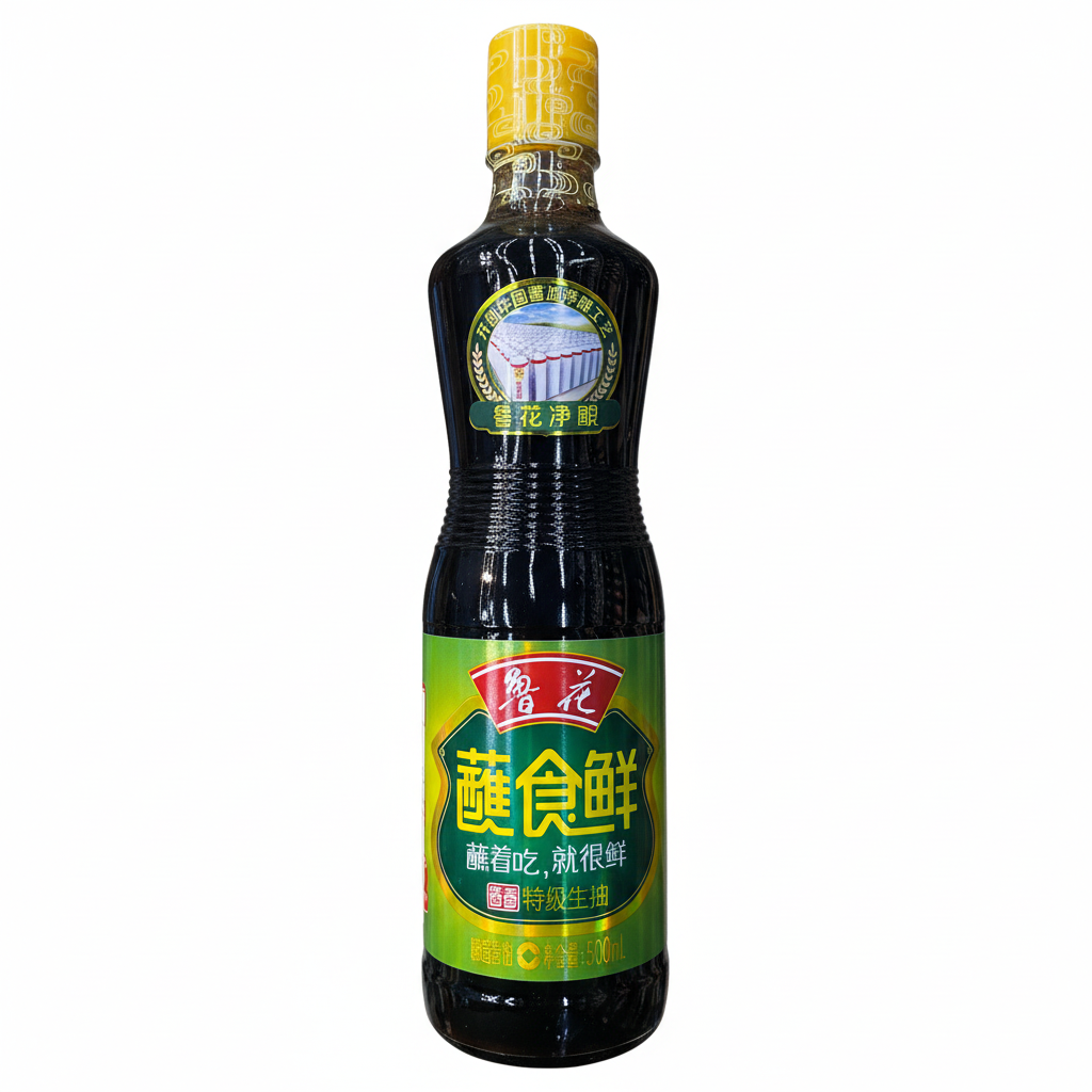 Mei Wei: Shoyu Claro Premium Luhua 500ml - Embalagem em Fundo Branco