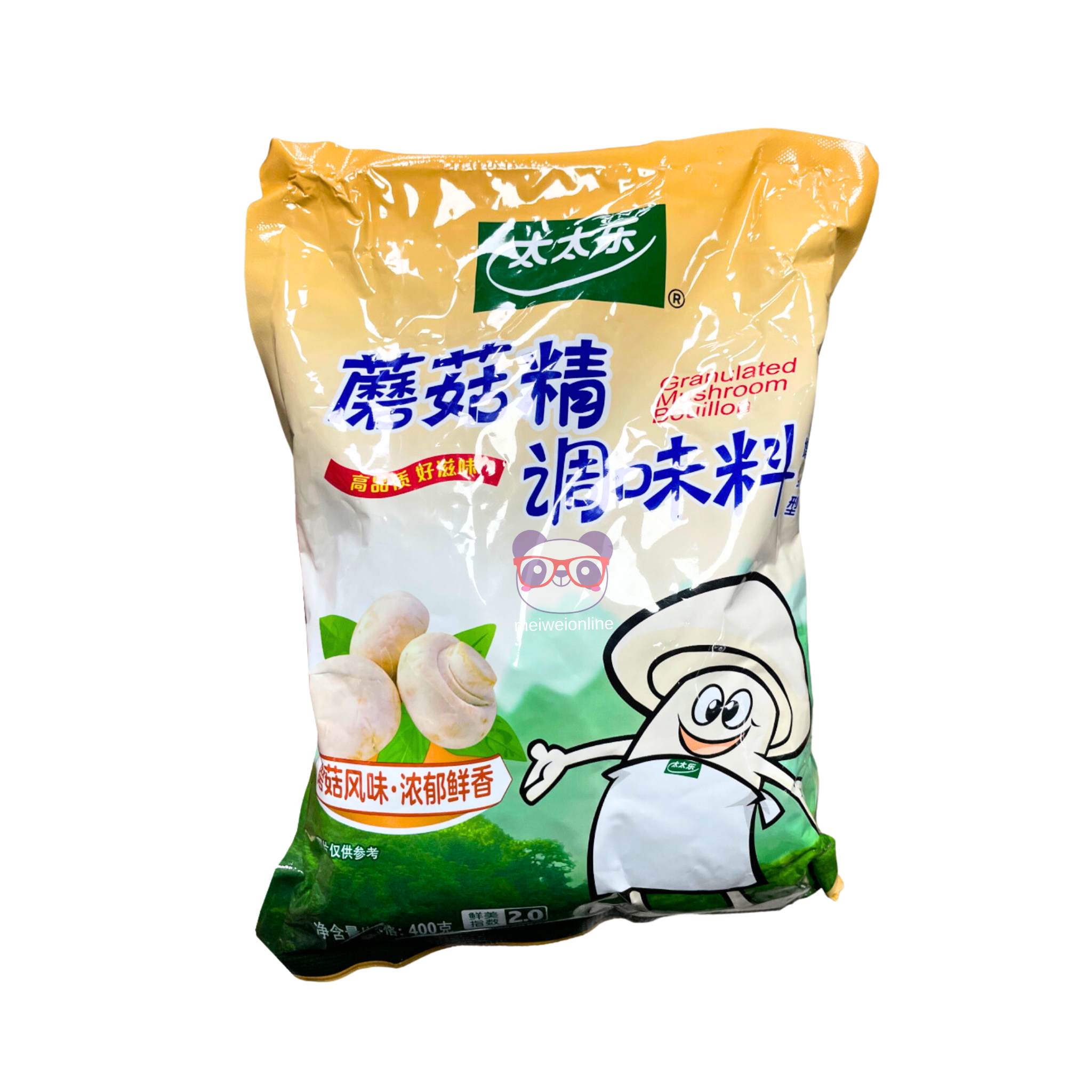 Mei Wei tempero de cogumelo em pó Totole 400g 太太乐 蘑菇精调味料 granulated mushroom bouillon embalagem