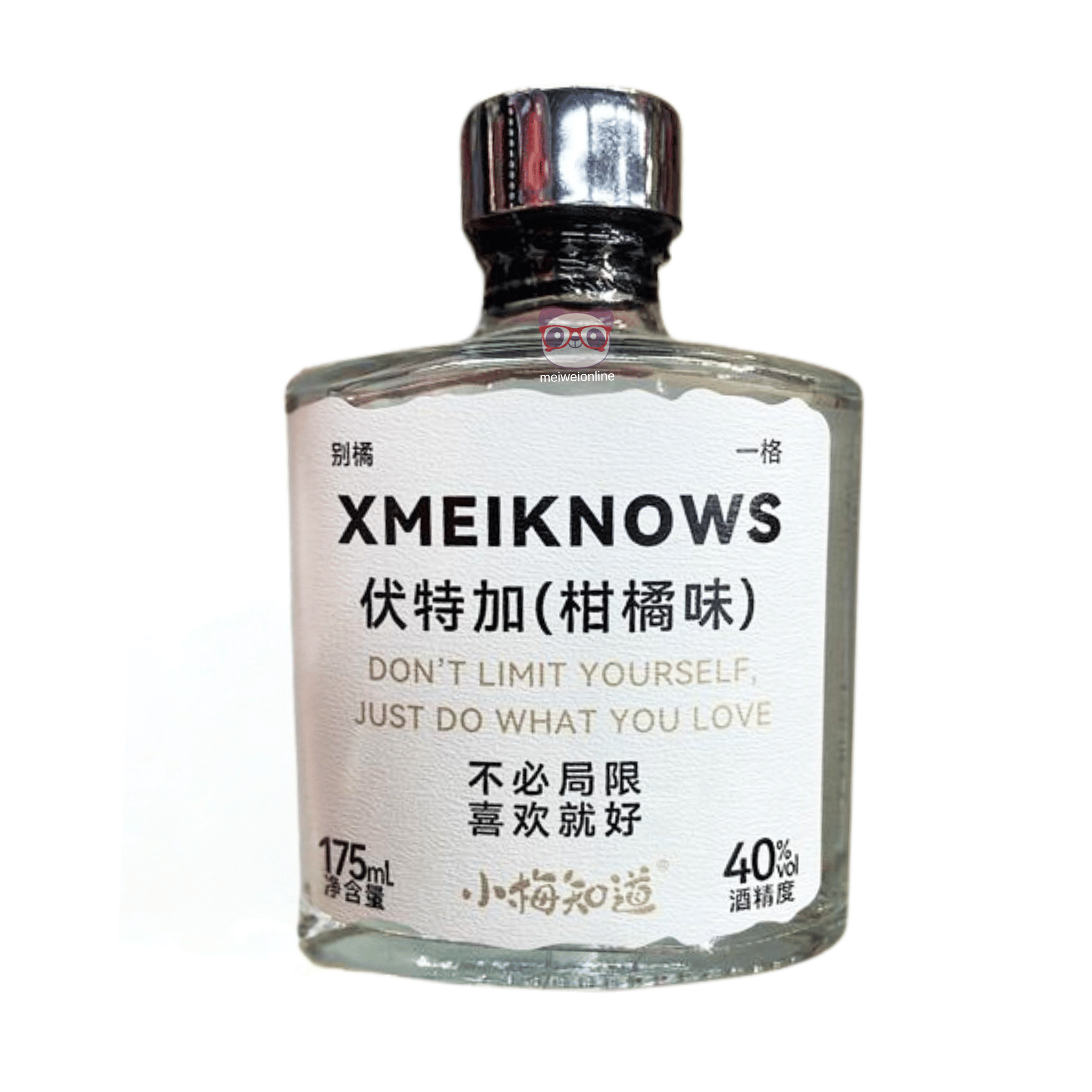 mei wei Vodka XMEIKNOWS sabor laranja 伏特加 柑橘味 175ml – bebida alcoólica premium