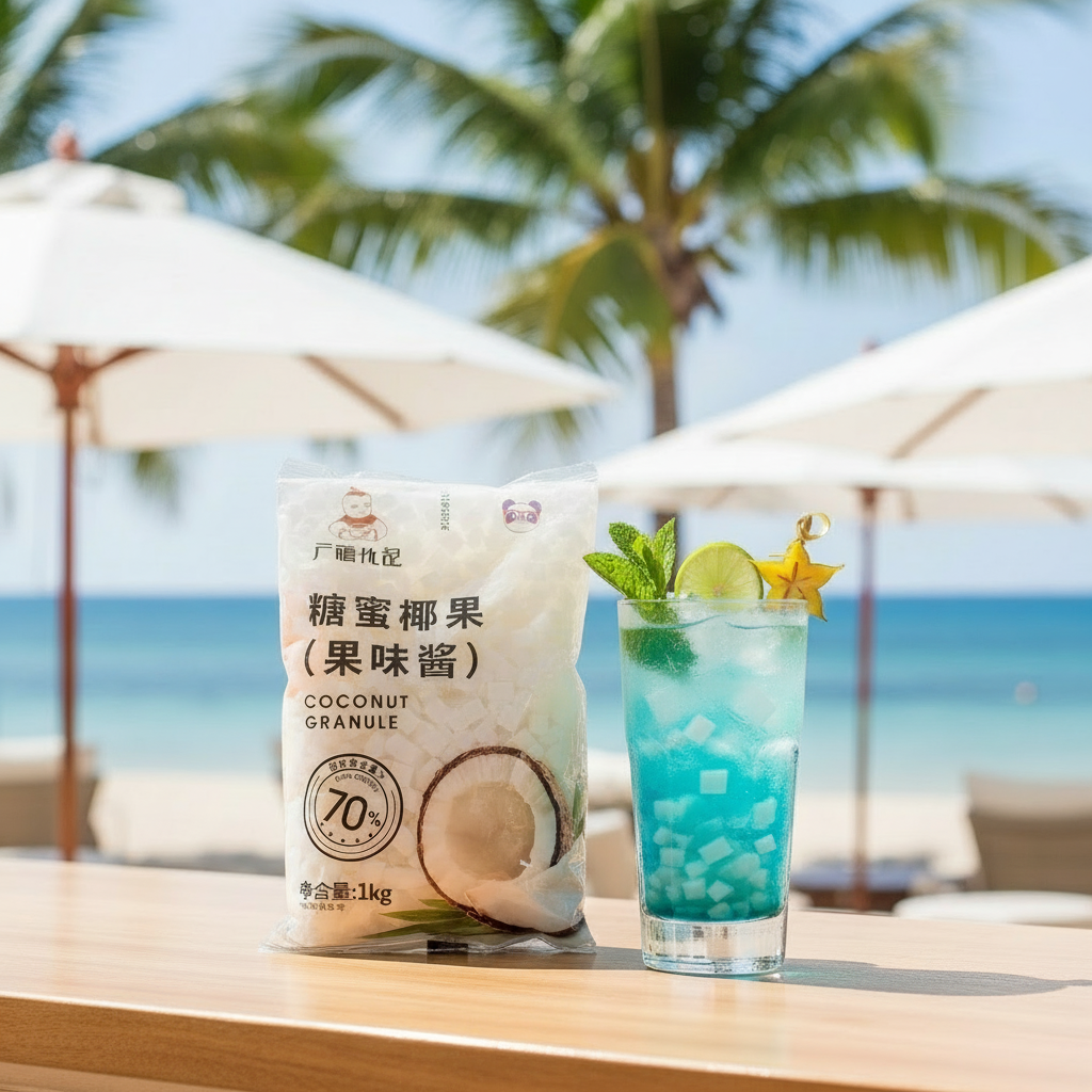 Nata de Coco em Cubos 1kg - 椰果